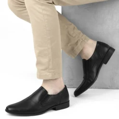 Derbies NOIR Homme Motif Uni A Enfiler
