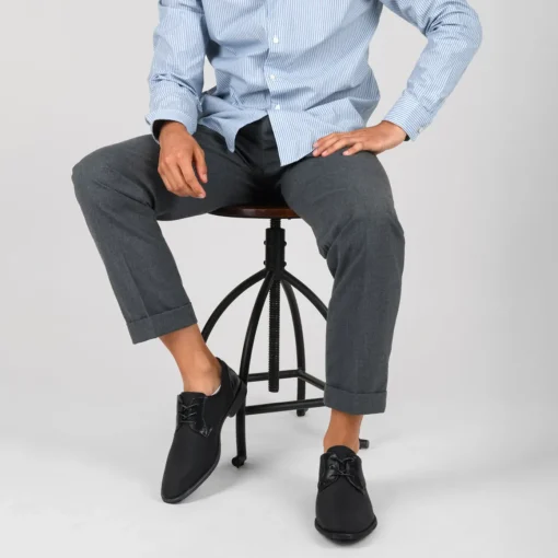 Derbies NOIR Homme Motif Uni Lacets