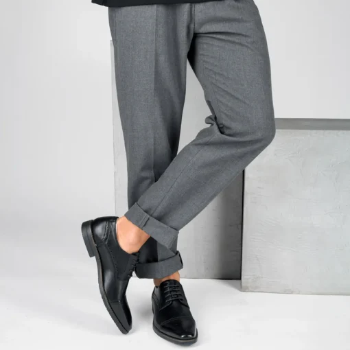 Derbies NOIR Homme Motif Uni A Enfiler