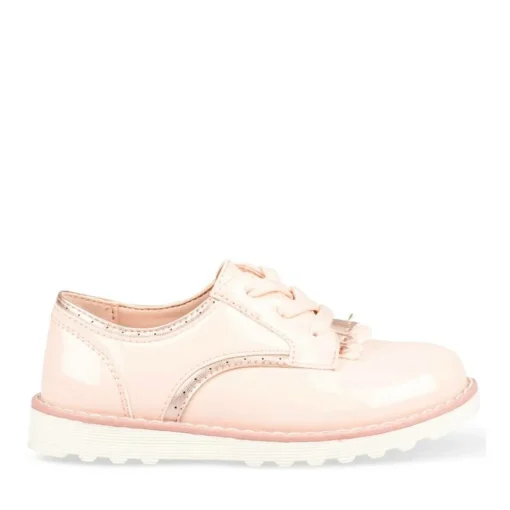 Derbies ROSE Fille Motif Uni Elastique