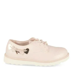 Derbies ROSE Fille Motif Coeurs Lacets