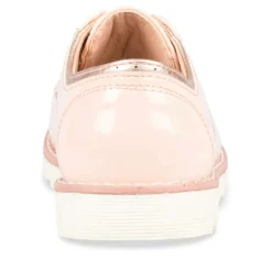 Derbies ROSE Fille Motif Uni Elastique