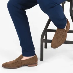 Derbies Slip-on MARRON Homme Motif Uni A Enfiler