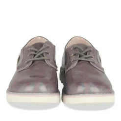 Derbies VIOLET Fille Motif Coeurs Lacets