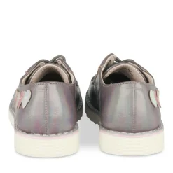 Derbies VIOLET Fille Motif Coeurs Lacets