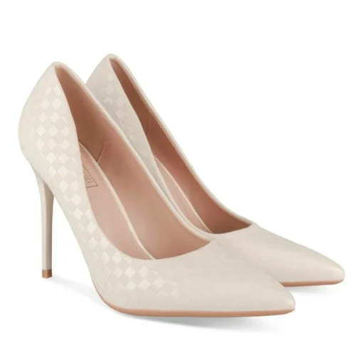 Escarpins Aiguille BEIGE Femme Motif Uni A Enfiler