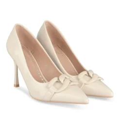 Escarpins Aiguille BEIGE Femme Motif Chaîne A Enfiler