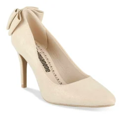 Escarpins Aiguille BEIGE Femme Motif Paillettes A Enfiler