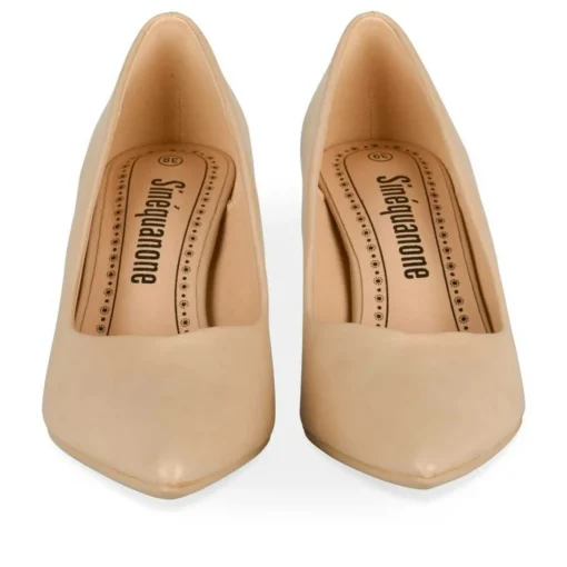 Escarpins Aiguille BEIGE Femme Motif Uni A Enfiler