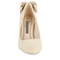 Escarpins Aiguille BEIGE Femme Motif Paillettes A Enfiler