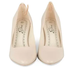 Escarpins Aiguille BEIGE Femme Motif Uni A Enfiler