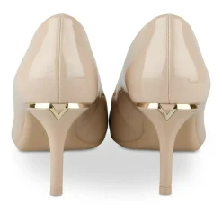 Escarpins Aiguille BEIGE Femme Motif Vernis A Enfiler
