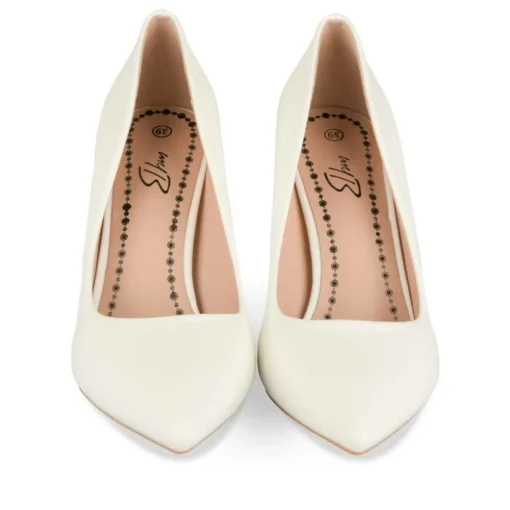 Escarpins Aiguille BLANC Femme Motif Uni A Enfiler