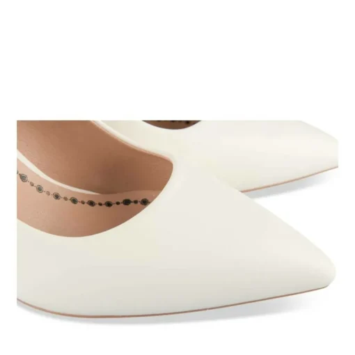 Escarpins Aiguille BLANC Femme Motif Uni A Enfiler