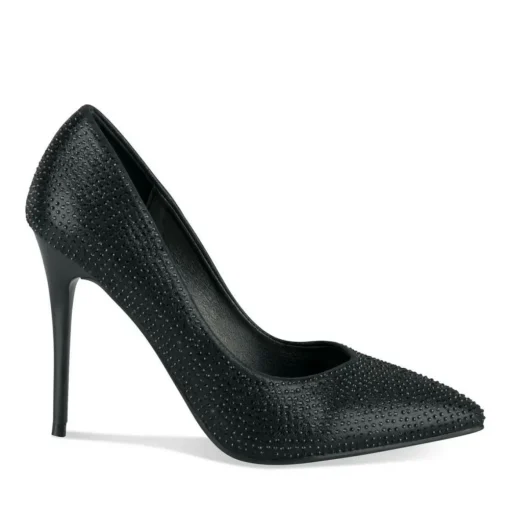 Escarpins Aiguille NOIR Femme Motif Uni A Enfiler
