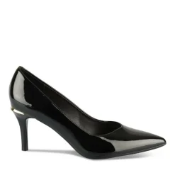 Escarpins Aiguille NOIR Femme Motif Vernis A Enfiler