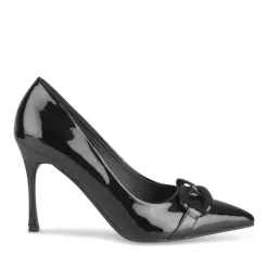 Escarpins Aiguille NOIR Femme Motif Chaîne A Enfiler