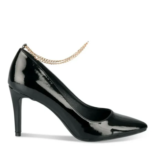 Escarpins Aiguille NOIR Femme Motif Uni A Enfiler