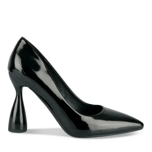Escarpins Aiguille NOIR Femme Motif Vernis A Enfiler