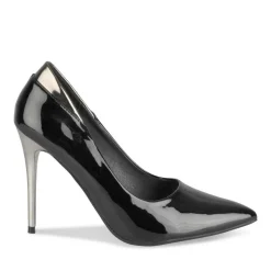 Escarpins Aiguille NOIR Femme Motif Vernis A Enfiler
