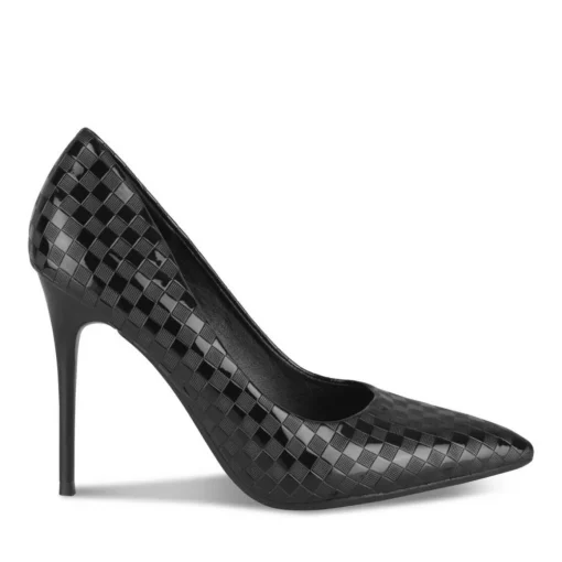 Escarpins Aiguille NOIR Femme Motif Uni A Enfiler