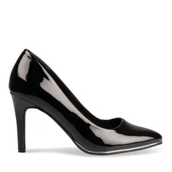 Escarpins Aiguille NOIR Femme Motif Vernis A Enfiler