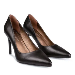 Escarpins Aiguille NOIR Femme Motif Uni A Enfiler