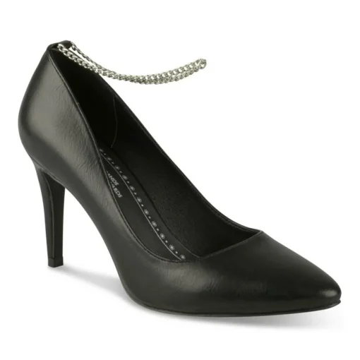 Escarpins Aiguille NOIR Femme Motif Uni A Enfiler