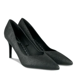 Escarpins Aiguille NOIR Femme Motif Paillettes A Enfiler