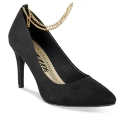 Escarpins Aiguille NOIR Femme Motif Uni Boucle