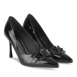 Escarpins Aiguille NOIR Femme Motif Chaîne A Enfiler