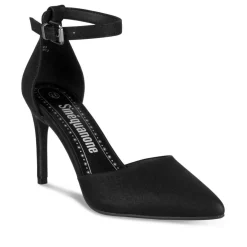 Escarpins Aiguille NOIR Femme Motif Paillettes Boucle