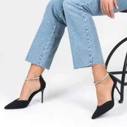 Escarpins Aiguille NOIR Femme Motif Uni Fermeture éclair