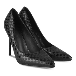 Escarpins Aiguille NOIR Femme Motif Uni A Enfiler