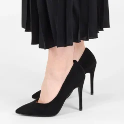 Escarpins Aiguille NOIR Femme Motif Uni A Enfiler