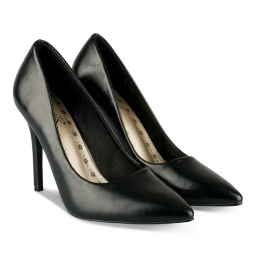 Escarpins Aiguille NOIR Femme Motif Uni A Enfiler