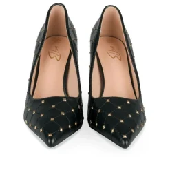 Escarpins Aiguille NOIR Femme Motif Clouté A Enfiler