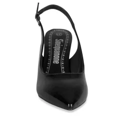 Escarpins Aiguille NOIR Femme Motif Vernis Boucle