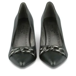 Escarpins Aiguille NOIR Femme Motif Chaîne A Enfiler