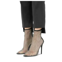Escarpins Aiguille NOIR Femme Motif Paillettes A Enfiler
