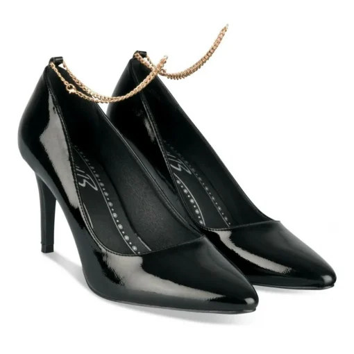 Escarpins Aiguille NOIR Femme Motif Uni A Enfiler