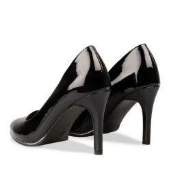 Escarpins Aiguille NOIR Femme Motif Vernis A Enfiler