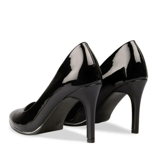 Escarpins Aiguille NOIR Femme Motif Vernis A Enfiler