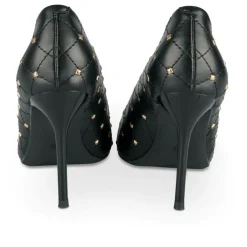 Escarpins Aiguille NOIR Femme Motif Clouté A Enfiler