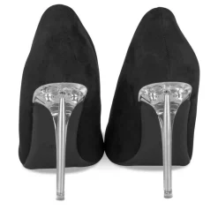 Escarpins Aiguille NOIR Femme Motif Uni A Enfiler