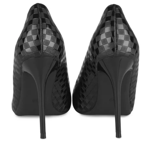 Escarpins Aiguille NOIR Femme Motif Uni A Enfiler