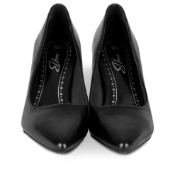Escarpins Aiguille NOIR Femme Motif Vernis A Enfiler