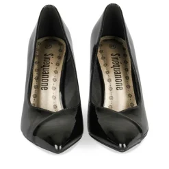 Escarpins Aiguille NOIR Femme Motif Vernis A Enfiler