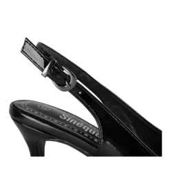 Escarpins Aiguille NOIR Femme Motif Vernis Boucle
