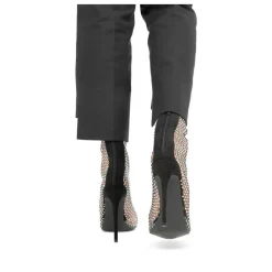 Escarpins Aiguille NOIR Femme Motif Paillettes A Enfiler